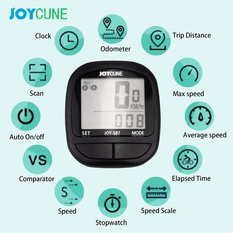 Waterproof Bike Computer With Wired Speedometer And Odometer LED Display Cycling Stopwatch 2