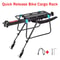 Quick Release Adjustable Bike Cargo Rack With Rear Mudguard HeavyDuty Bicycle Luggage Carrier For 0