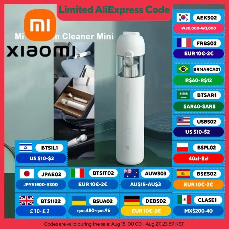 Xiaomi Mijia Handheld Wireless Vacuum Cleaner Cordless Portable Vacuum With 13KPa Suction 30min B 0