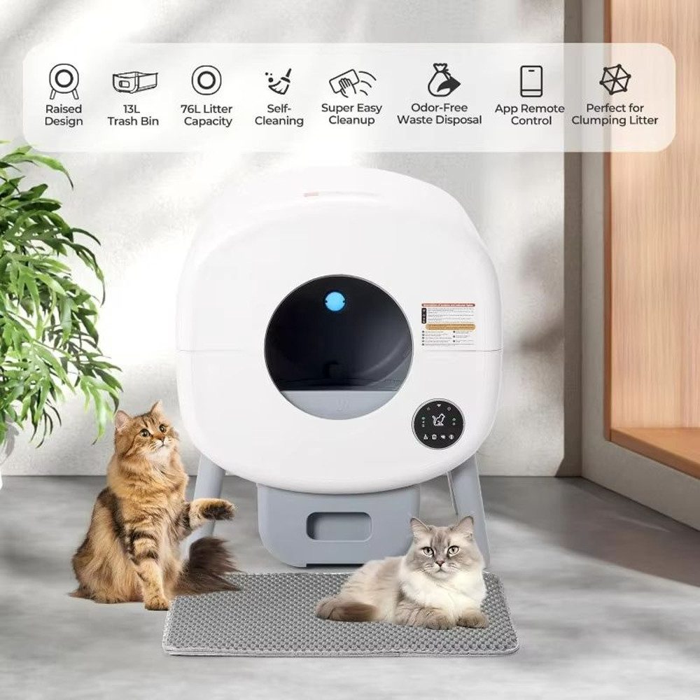Extra Large Automatic SelfCleaning Litter Box  AppControlled OdorFree Solution For Multiple Cats 1