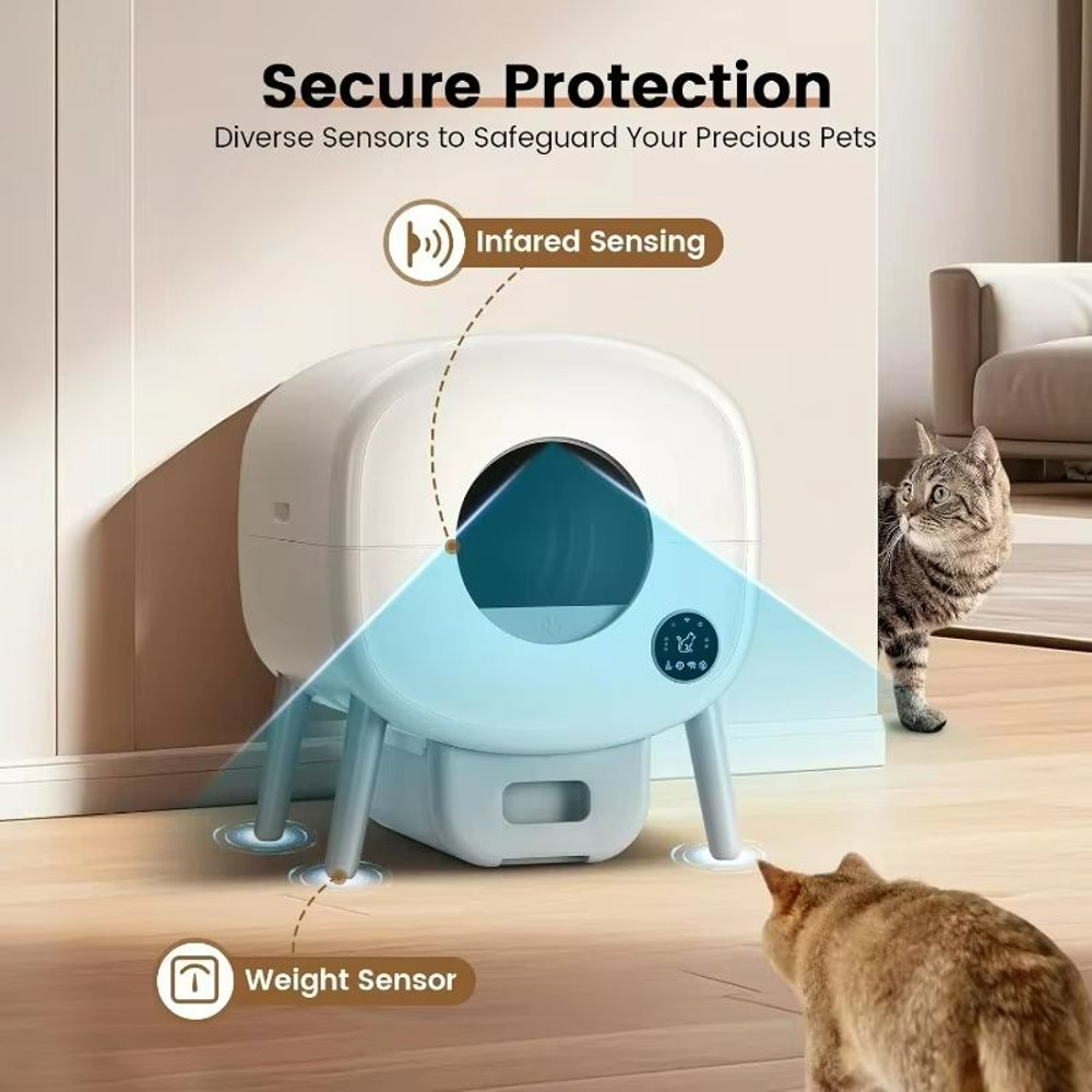Extra Large Automatic SelfCleaning Litter Box  AppControlled OdorFree Solution For Multiple Cats 2