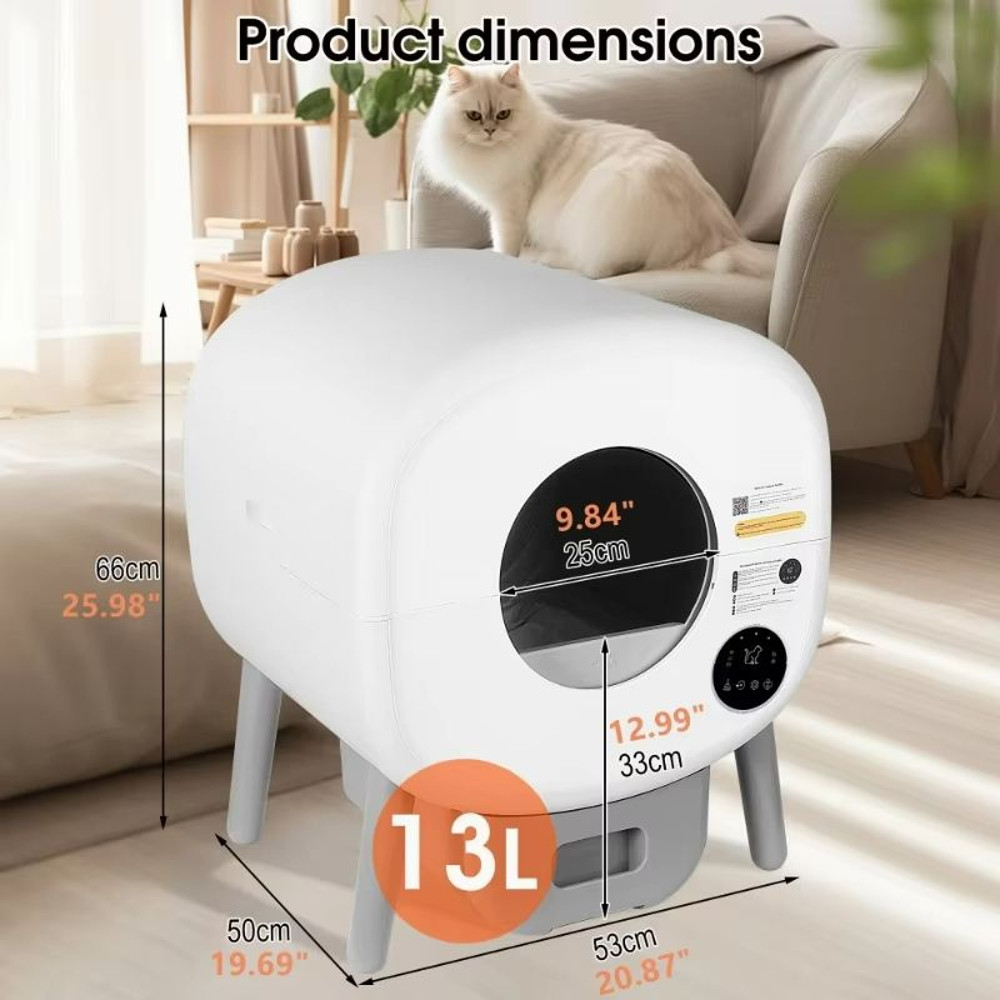 Extra Large Automatic SelfCleaning Litter Box  AppControlled OdorFree Solution For Multiple Cats 3
