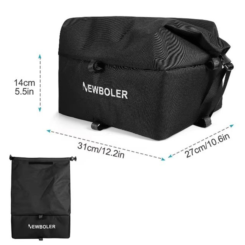 Large Capacity Rear Bike Basket  Durable Bicycle Cargo Rack Bag For EBikes Travel  Shopping 6