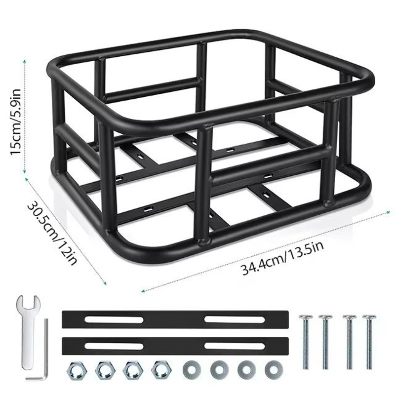 Large Capacity Rear Bike Basket  Durable Bicycle Cargo Rack Bag For EBikes Travel  Shopping 7