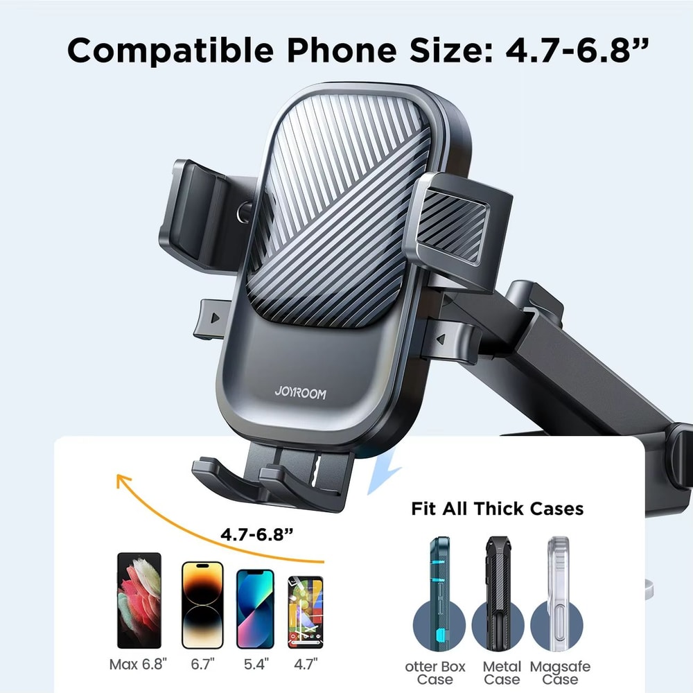 Joyroom Universal Car Phone Holder Dashboard Suction Cup Mount For IPhone Samsung Google More 4