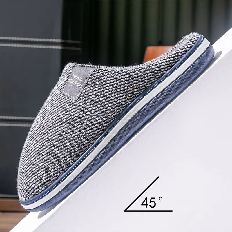 Mens Winter Warm Cotton Slippers  Soft NonSlip Indoor Slides For Comfort  Large Sizes 3