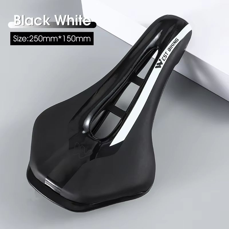 WEST BIKING Comfortable Bike Saddle  WearResistant PU Leather Hollow Bicycle Seat Cushion For Road  7