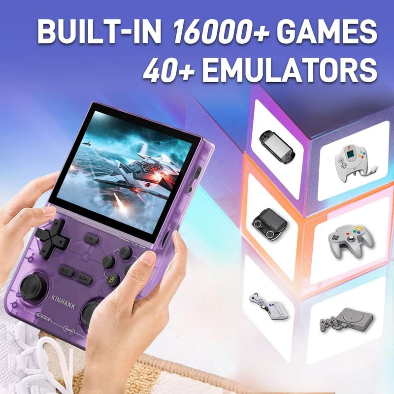 KINHANK Retro Handheld Game Console Portable Emulator With 16000 Games 35 IPS Screen 1