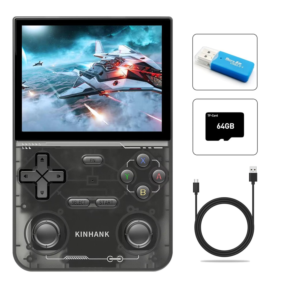 KINHANK Retro Handheld Game Console Portable Emulator With 16000 Games 35 IPS Screen 6