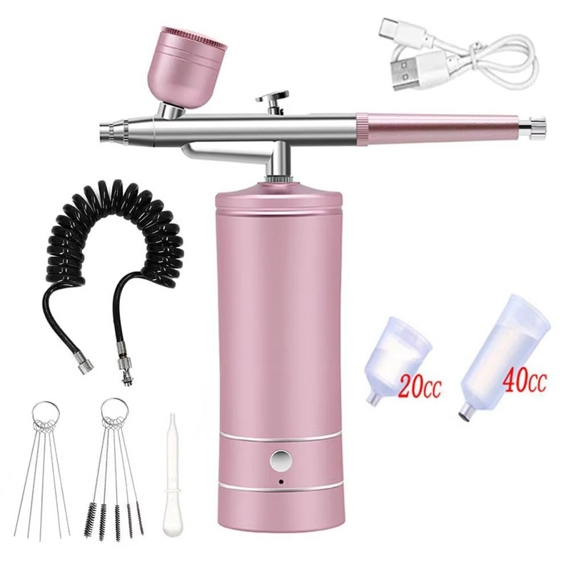 Portable Airbrush Kit With Compressor  Professional Nail Art Cake Decorating  Craft Painting Tool 7