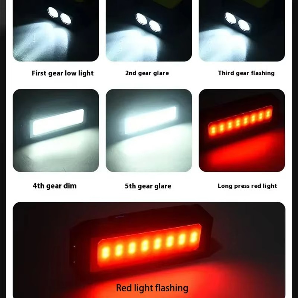 Magnetic Waterproof LED Work Light Rechargeable 4000mAh Portable COB Flashlight For Camping Emerg 5