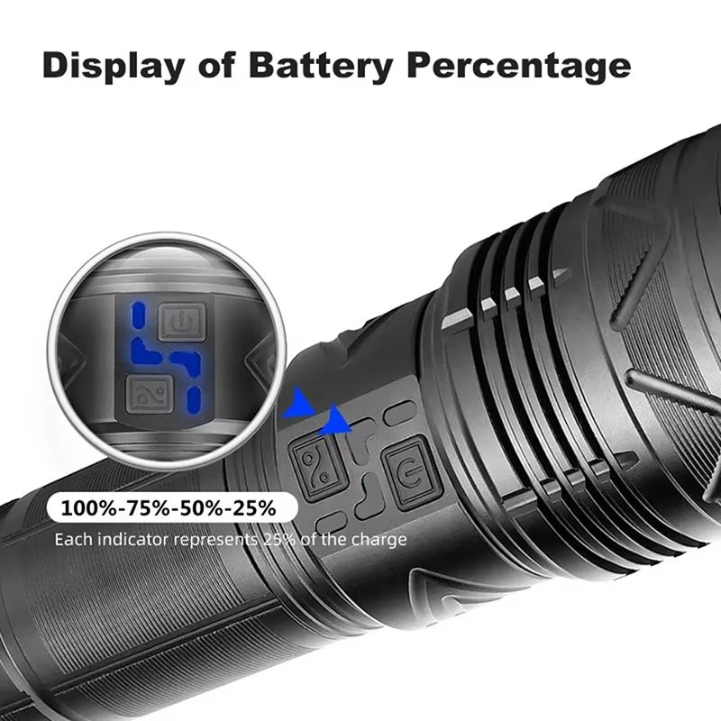 Ultra Bright Rechargeable LED Flashlight  Long Range Tactical Torch For Camping Hiking  Emergencies 3