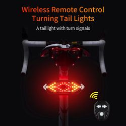 wireless bike turn signal tail light with remote control – usb rechargeable led safety lamp