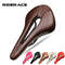 Breathable PU Leather Bike Seat With Hollow Design  Soft Comfortable Bicycle Saddle For Road  Mount 0