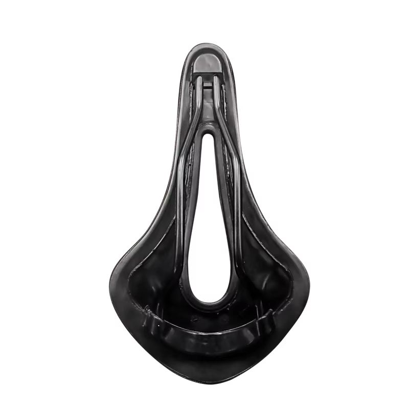 Breathable PU Leather Bike Seat With Hollow Design  Soft Comfortable Bicycle Saddle For Road  Mount 1