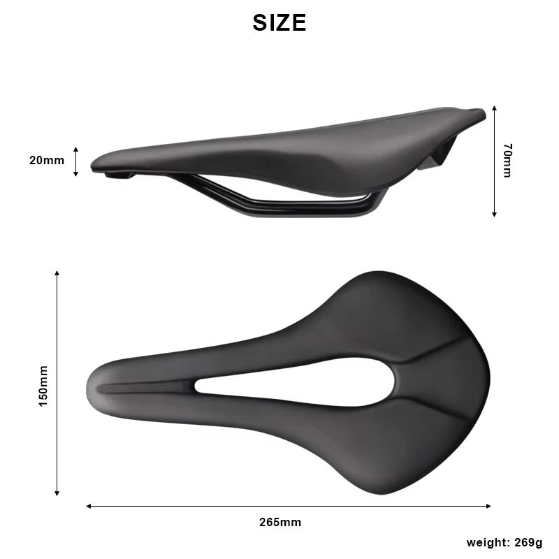 Breathable PU Leather Bike Seat With Hollow Design  Soft Comfortable Bicycle Saddle For Road  Mount 5