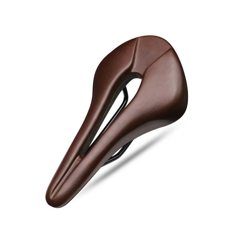 Breathable PU Leather Bike Seat With Hollow Design  Soft Comfortable Bicycle Saddle For Road  Mount 6