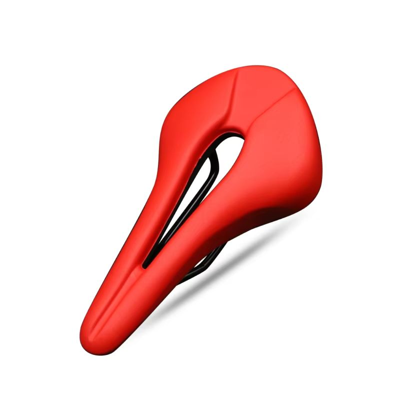 Breathable PU Leather Bike Seat With Hollow Design  Soft Comfortable Bicycle Saddle For Road  Mount 10