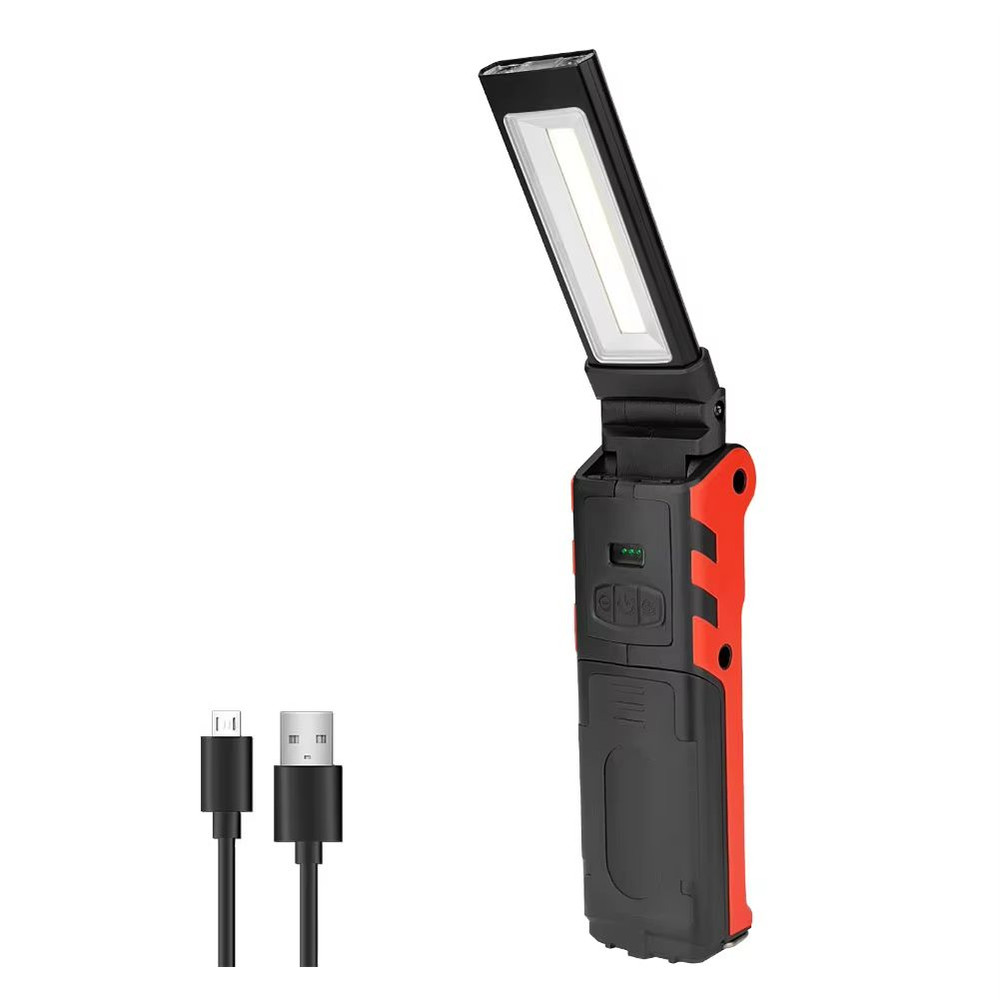 Rechargeable COB LED Work Light  Dimmable Flashlight With Magnetic Hook Power Bank Function  18650  7