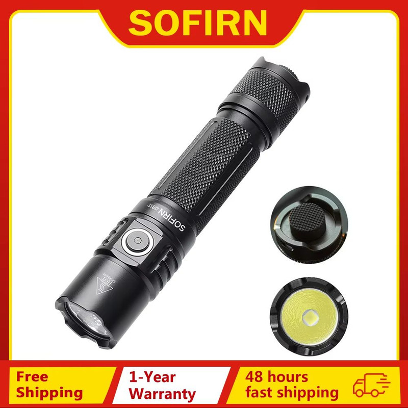 Sofirn SP35T Tactical Flashlight  3800 Lumen Powerful LED Torch With USBC Rechargeable Battery  Dua 0
