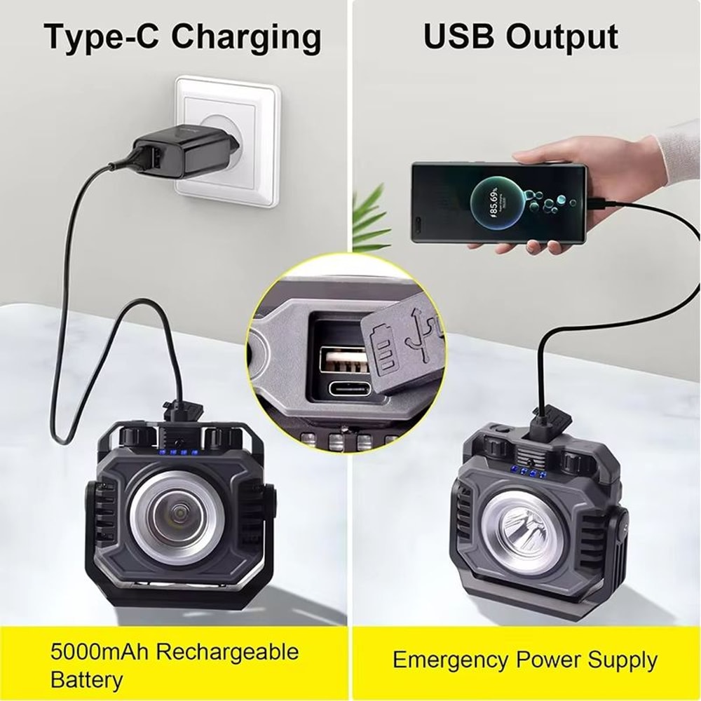 LiitoKala LF786 Rechargeable Work Light With 5000mAh Battery Magnetic 360 Rotation Adjustable Col 2