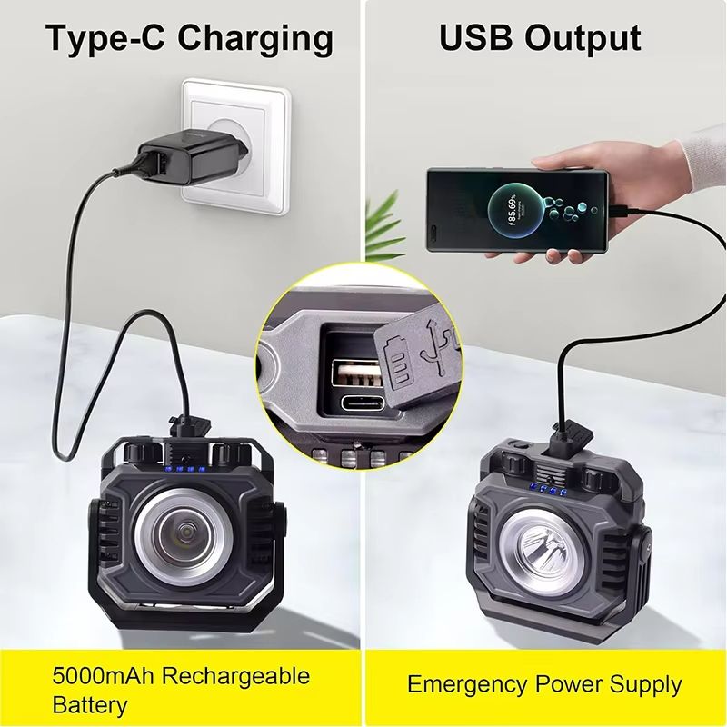 LiitoKala LF786 Rechargeable Work Light With 5000mAh Battery Magnetic 360 Rotation Adjustable Col 2