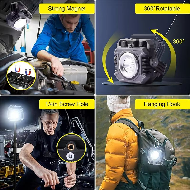 LiitoKala LF786 Rechargeable Work Light With 5000mAh Battery Magnetic 360 Rotation Adjustable Col 3