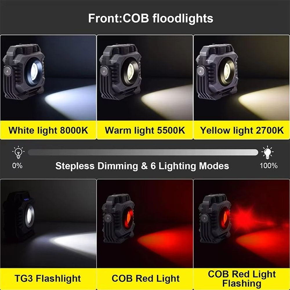 LiitoKala LF786 Rechargeable Work Light With 5000mAh Battery Magnetic 360 Rotation Adjustable Col 5