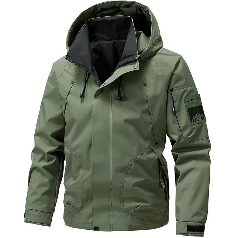 Mens Waterproof Softshell Hiking Jacket Lightweight Hooded Outdoor Windbreaker For Spring Autumn 7