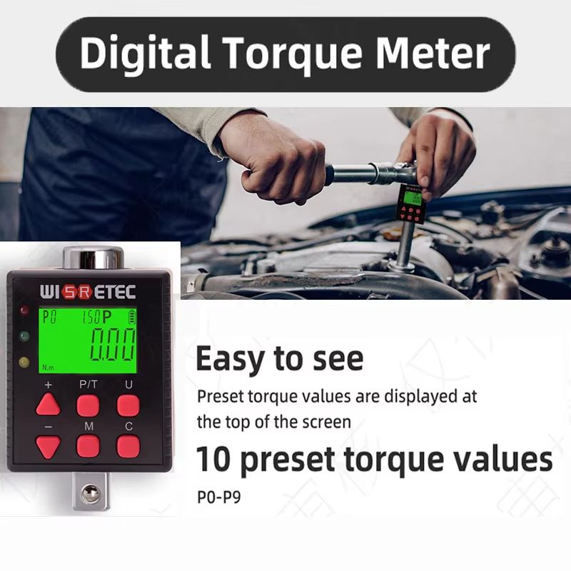 High Precision Digital Torque Meter 01340 Nm Adjustable Electronic Torque Wrench Adapter For Profes 4