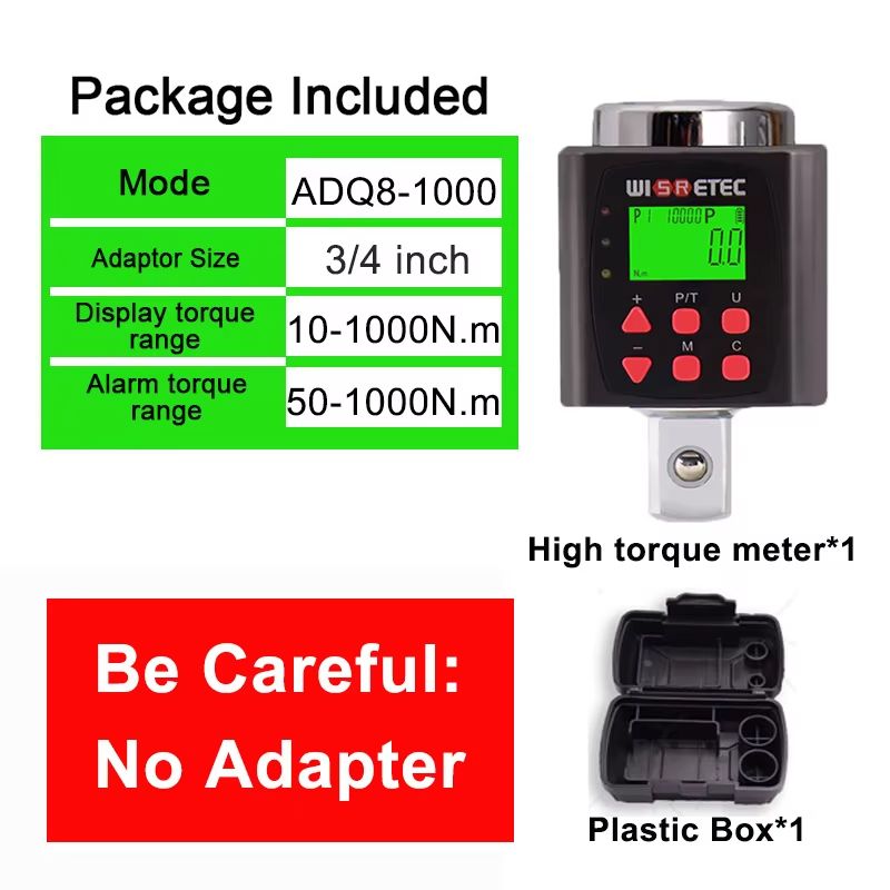 High Precision Digital Torque Meter 01340 Nm Adjustable Electronic Torque Wrench Adapter For Profes 18