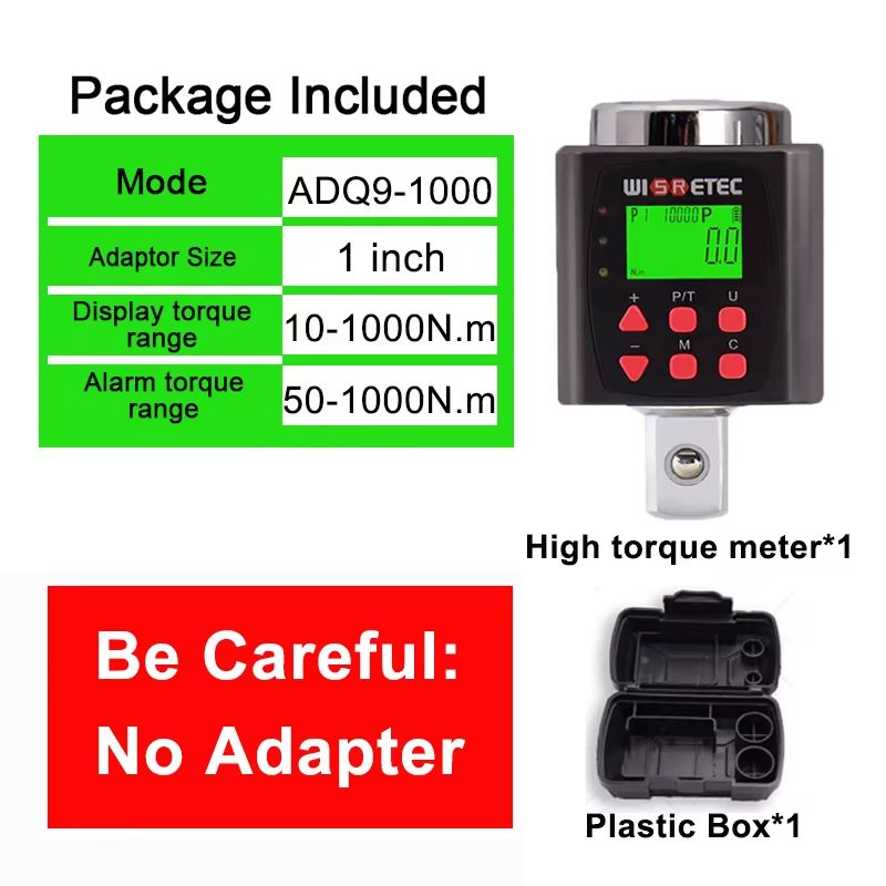 High Precision Digital Torque Meter 01340 Nm Adjustable Electronic Torque Wrench Adapter For Profes 19