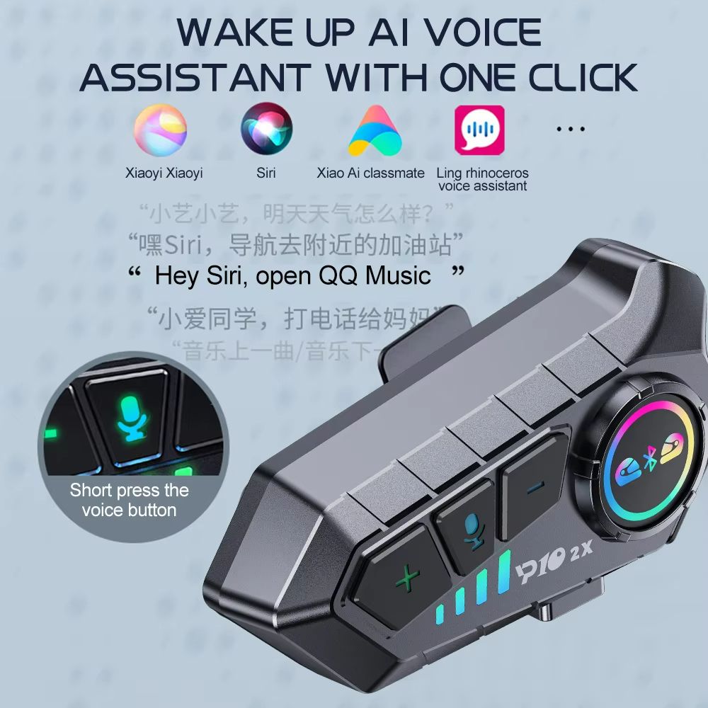 Motorcycle Bluetooth Intercom Headset Waterproof Helmet Communication System With Music Sharing Fo 3