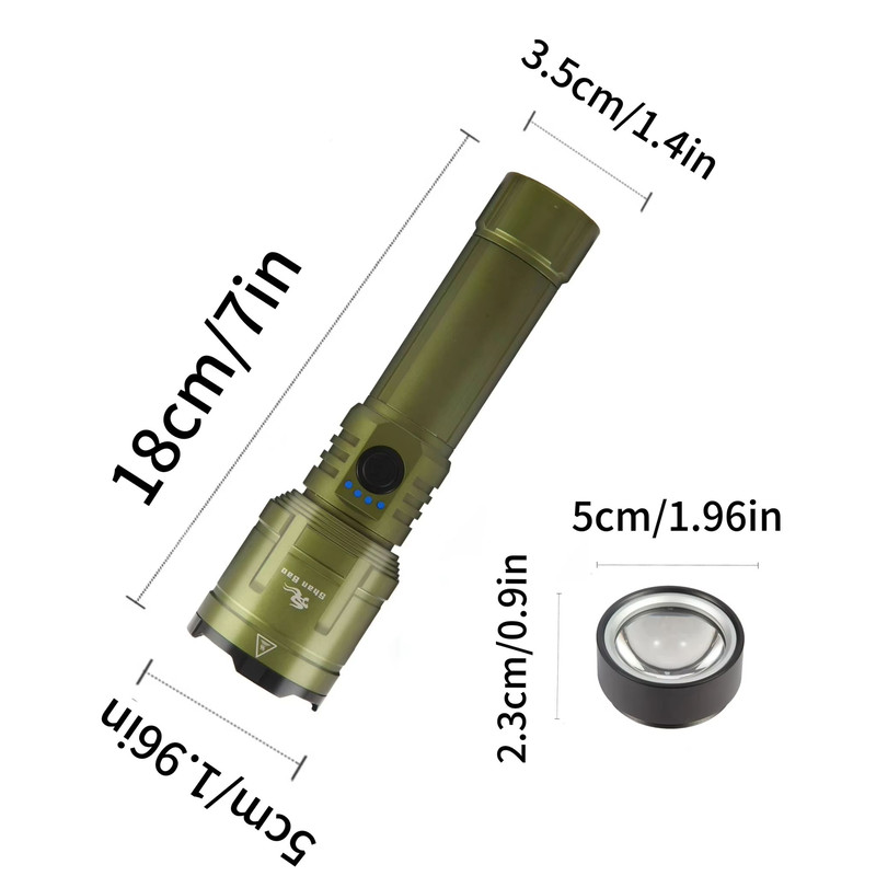 Shan Bao 3000LM Outdoor Zoom Waterproof Flashlight  HighPower Rechargeable Torch With Strong Focus  5