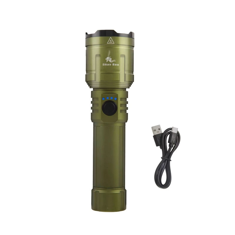 Shan Bao 3000LM Outdoor Zoom Waterproof Flashlight  HighPower Rechargeable Torch With Strong Focus  6