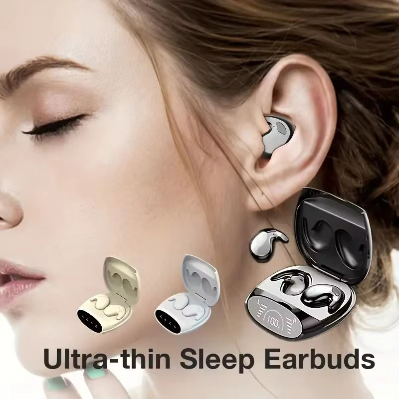 Invisible Sleep Earbuds Waterproof Bluetooth 53 Noise Cancelling Earphones With Microphone For Nig 2