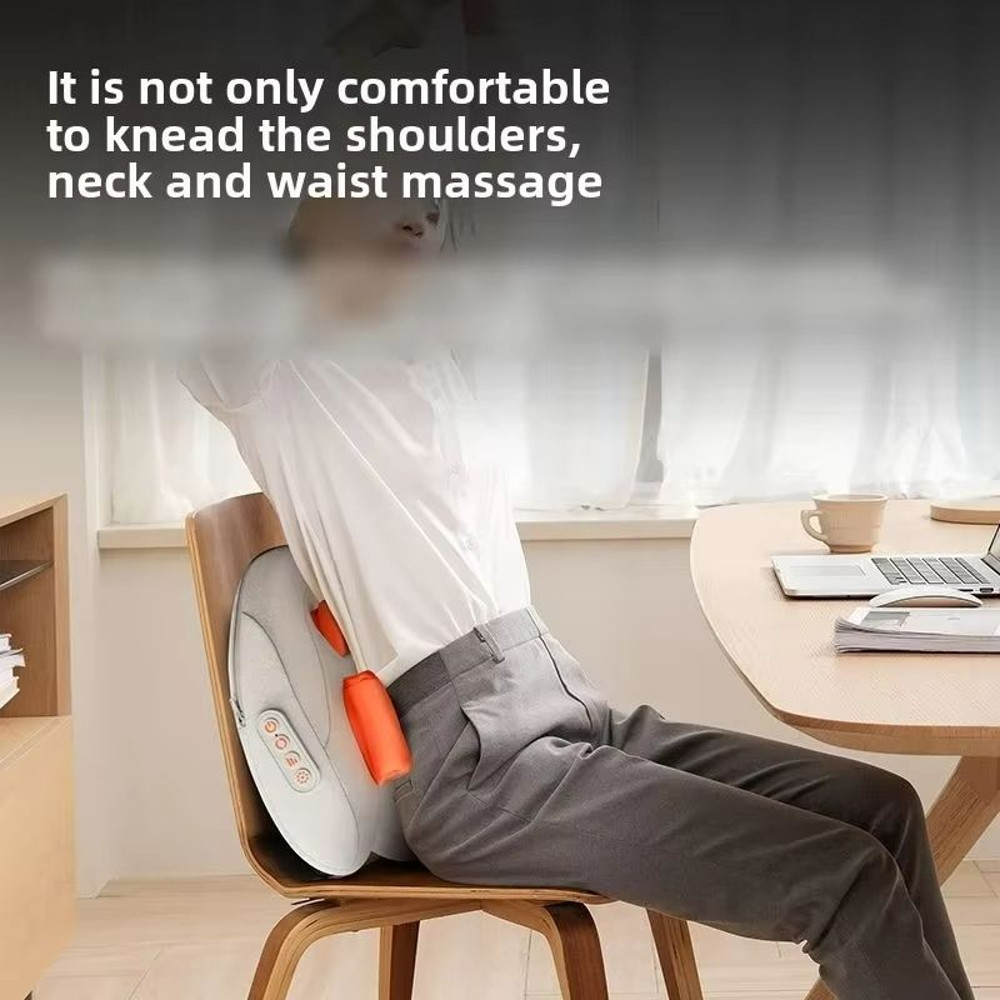 Wireless Shiatsu Massage Pillow  Electric Neck Back  Waist Massager With Heat For Car And Home 5