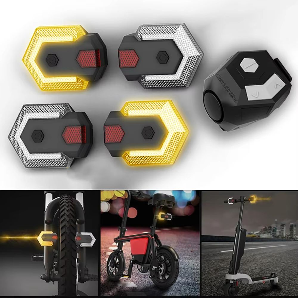 LED Bike Tail Light With Wireless Remote  Waterproof Turn Signal Horn  Warning Lamp For Safer Cycli 0