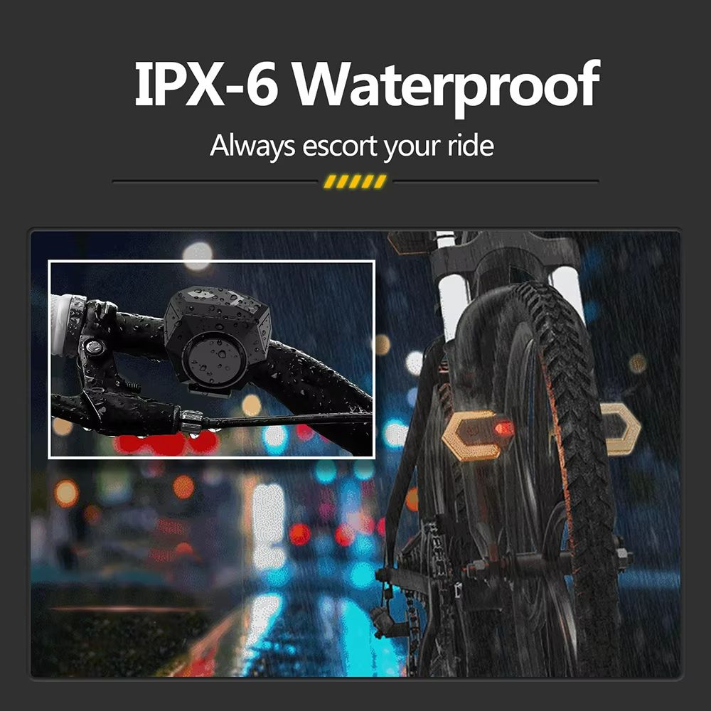 LED Bike Tail Light With Wireless Remote  Waterproof Turn Signal Horn  Warning Lamp For Safer Cycli 4