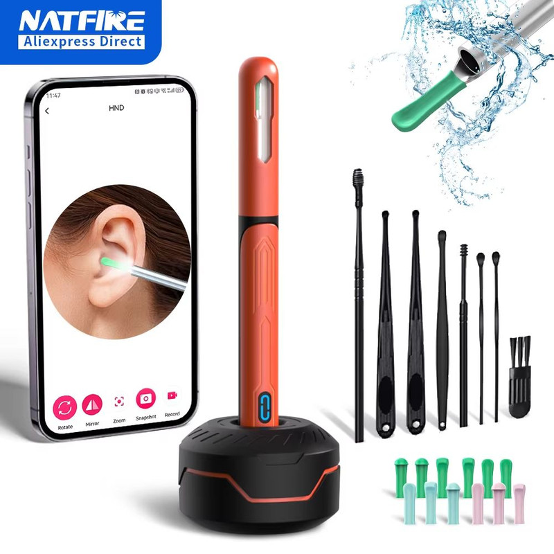 HD Ear Cleaner With Camera  USBC Rechargeable Otoscope Wax Removal Tool  Ear Cleaning Set NK3 Pro 0
