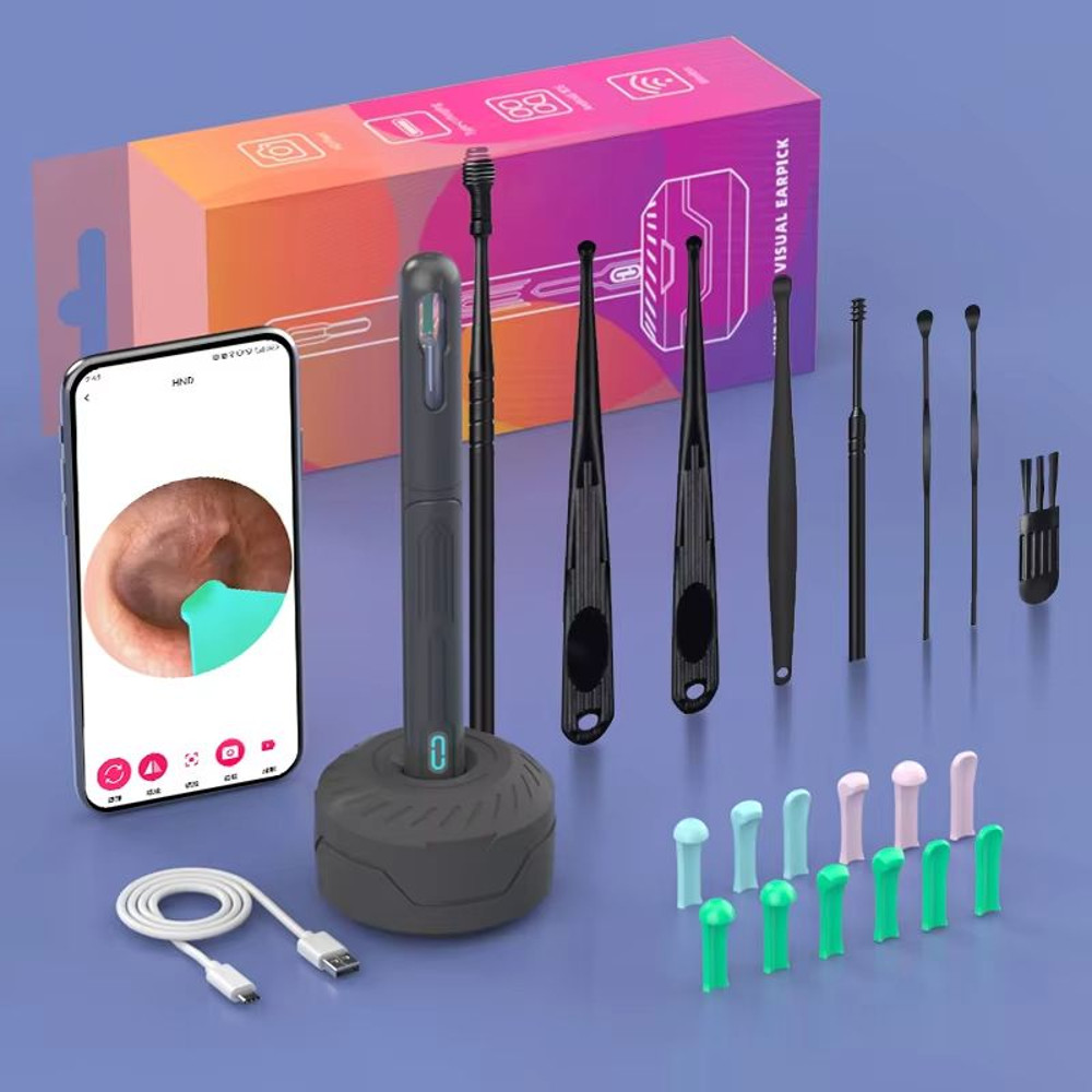 HD Ear Cleaner With Camera  USBC Rechargeable Otoscope Wax Removal Tool  Ear Cleaning Set NK3 Pro 9