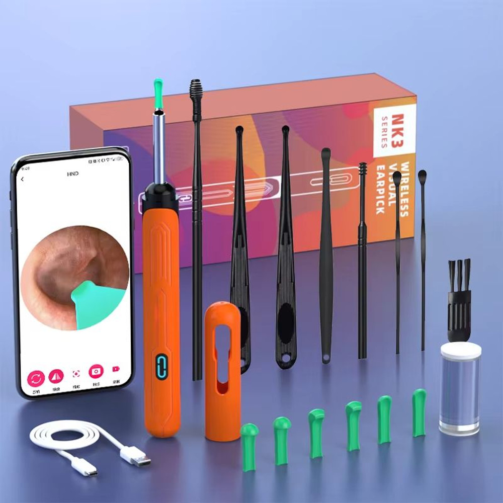 HD Ear Cleaner With Camera  USBC Rechargeable Otoscope Wax Removal Tool  Ear Cleaning Set NK3 Pro 12