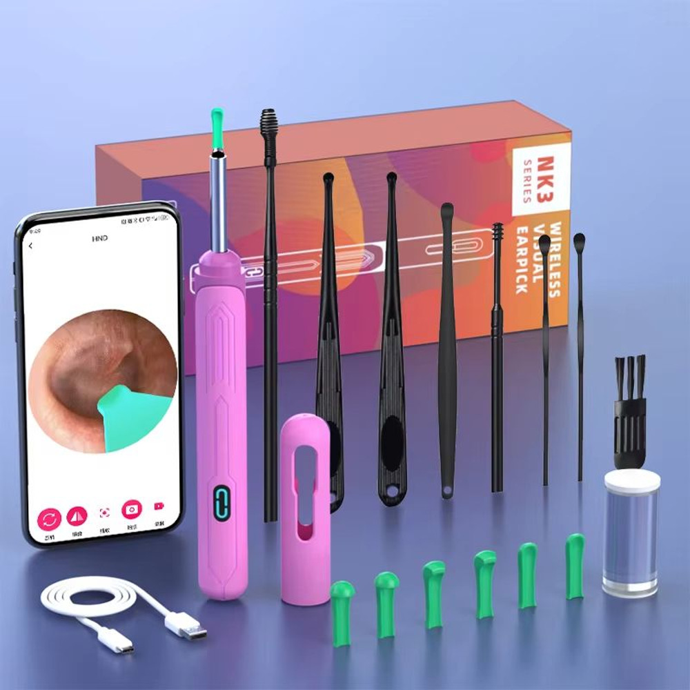 HD Ear Cleaner With Camera  USBC Rechargeable Otoscope Wax Removal Tool  Ear Cleaning Set NK3 Pro 14