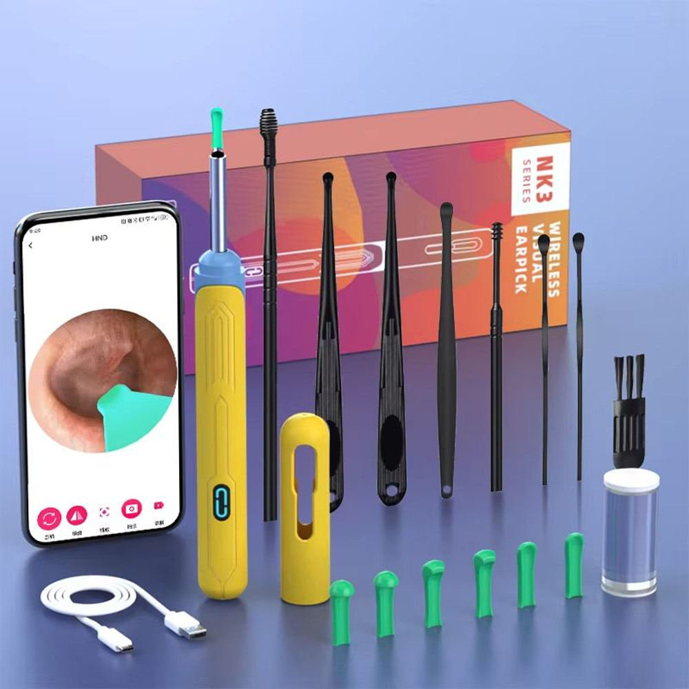 HD Ear Cleaner With Camera  USBC Rechargeable Otoscope Wax Removal Tool  Ear Cleaning Set NK3 Pro 15