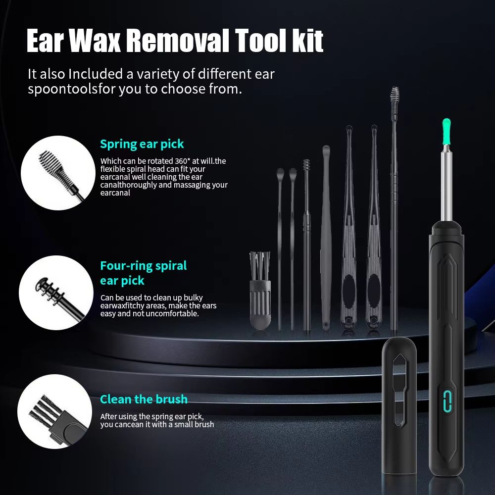 HD Ear Cleaner With Camera  USBC Rechargeable Otoscope Wax Removal Tool  Ear Cleaning Set NK3 Pro 1