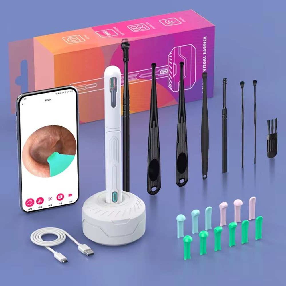 HD Ear Cleaner With Camera  USBC Rechargeable Otoscope Wax Removal Tool  Ear Cleaning Set NK3 Pro 8