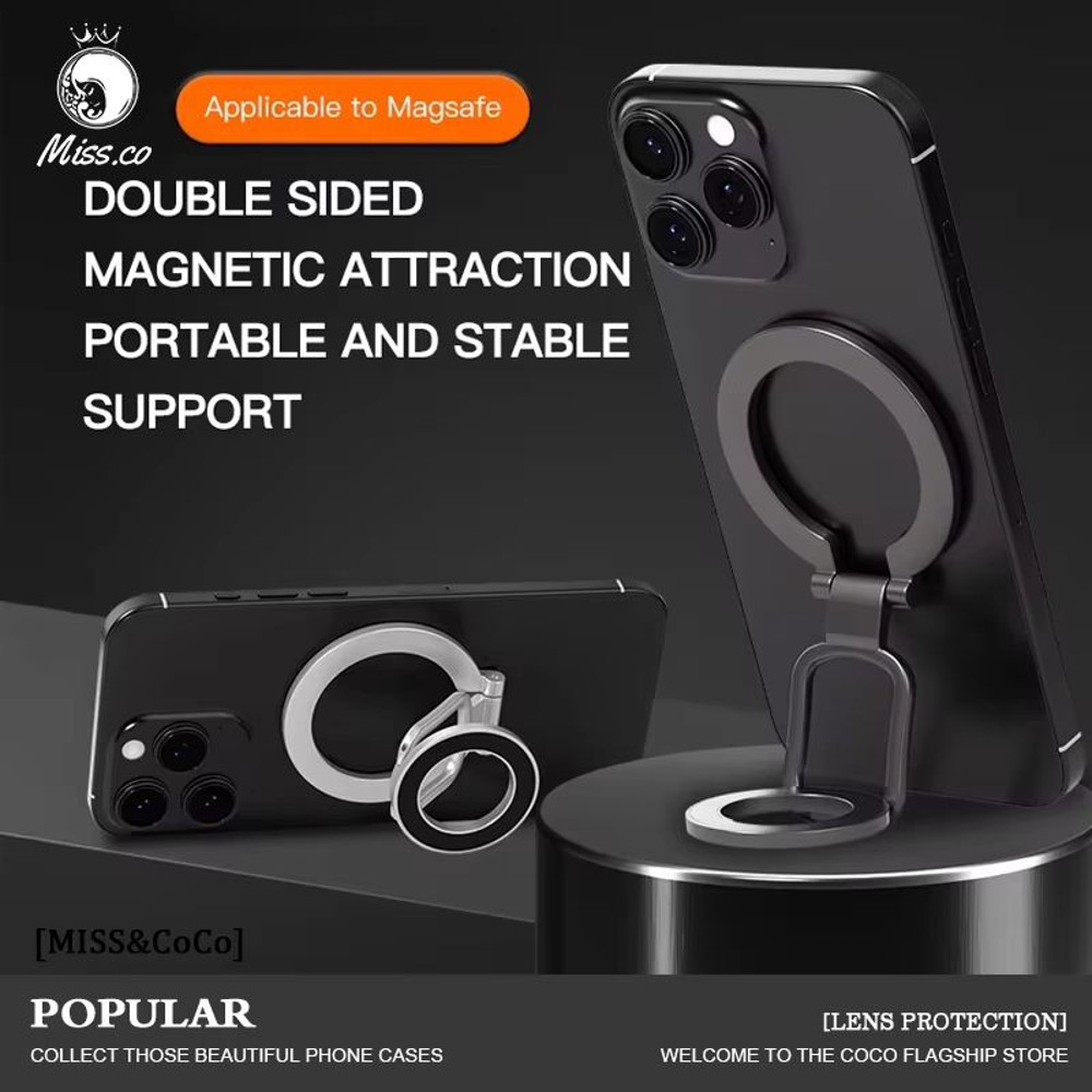 Foldable 360 MagSafe Phone Holder With Strong Magnet  Finger Grip For IPhone 141516 1