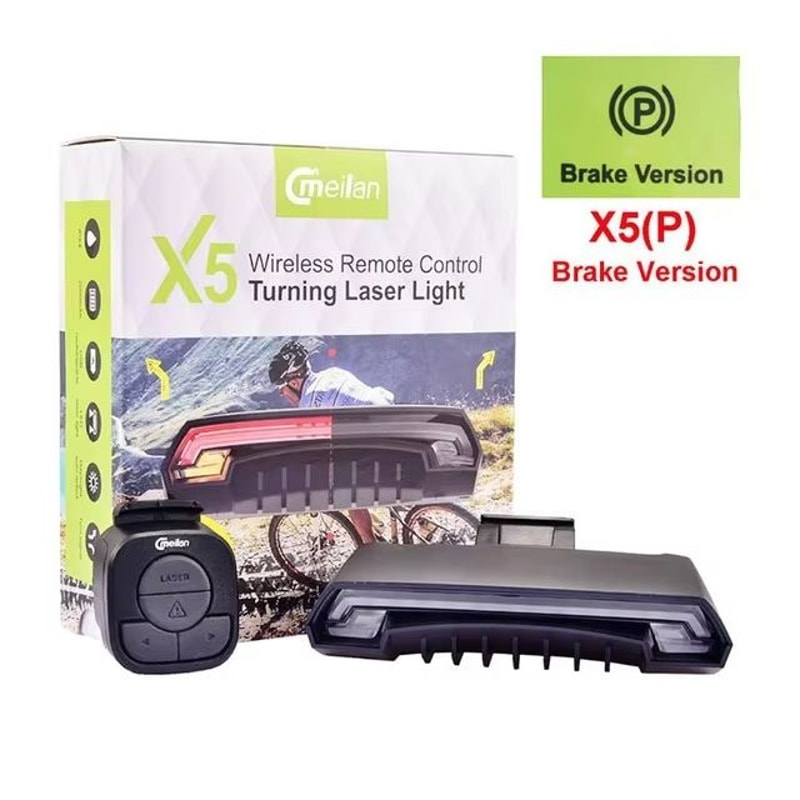 Smart Wireless Bike Tail Light With Turn Signals Brake Detection USB Rechargeable LED Cycling Saf 6