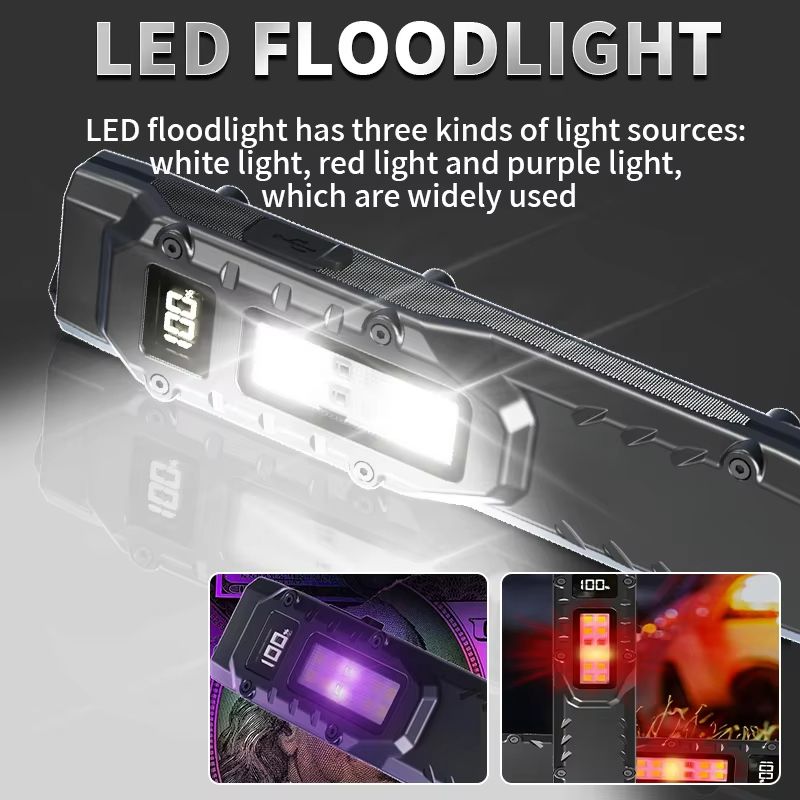 800 Lumens USB Rechargeable Tactical Flashlight  Waterproof LED Work Light With COB Side Lamp 4