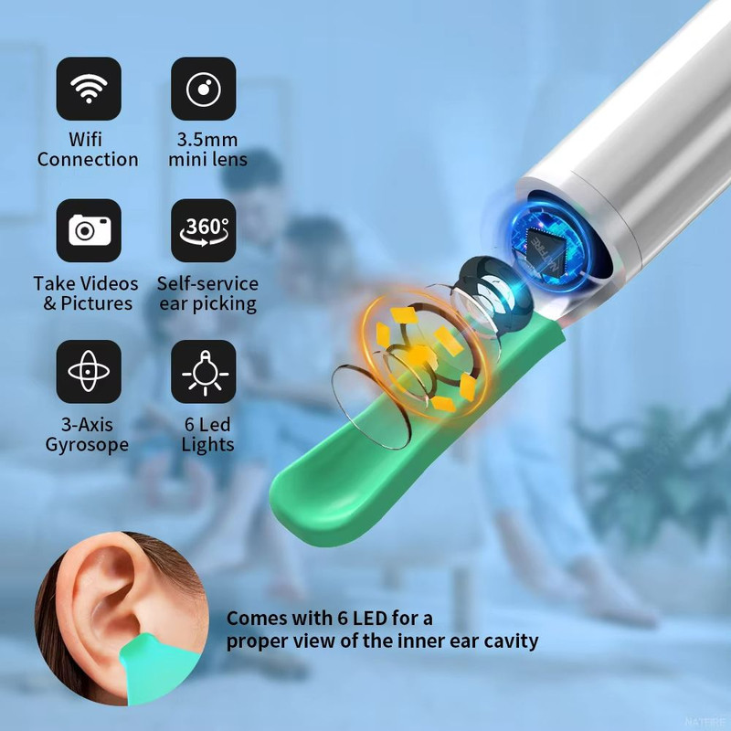 Wireless Ear Cleaner With Camera  USBC Rechargeable Otoscope Earwax Removal Tool 1